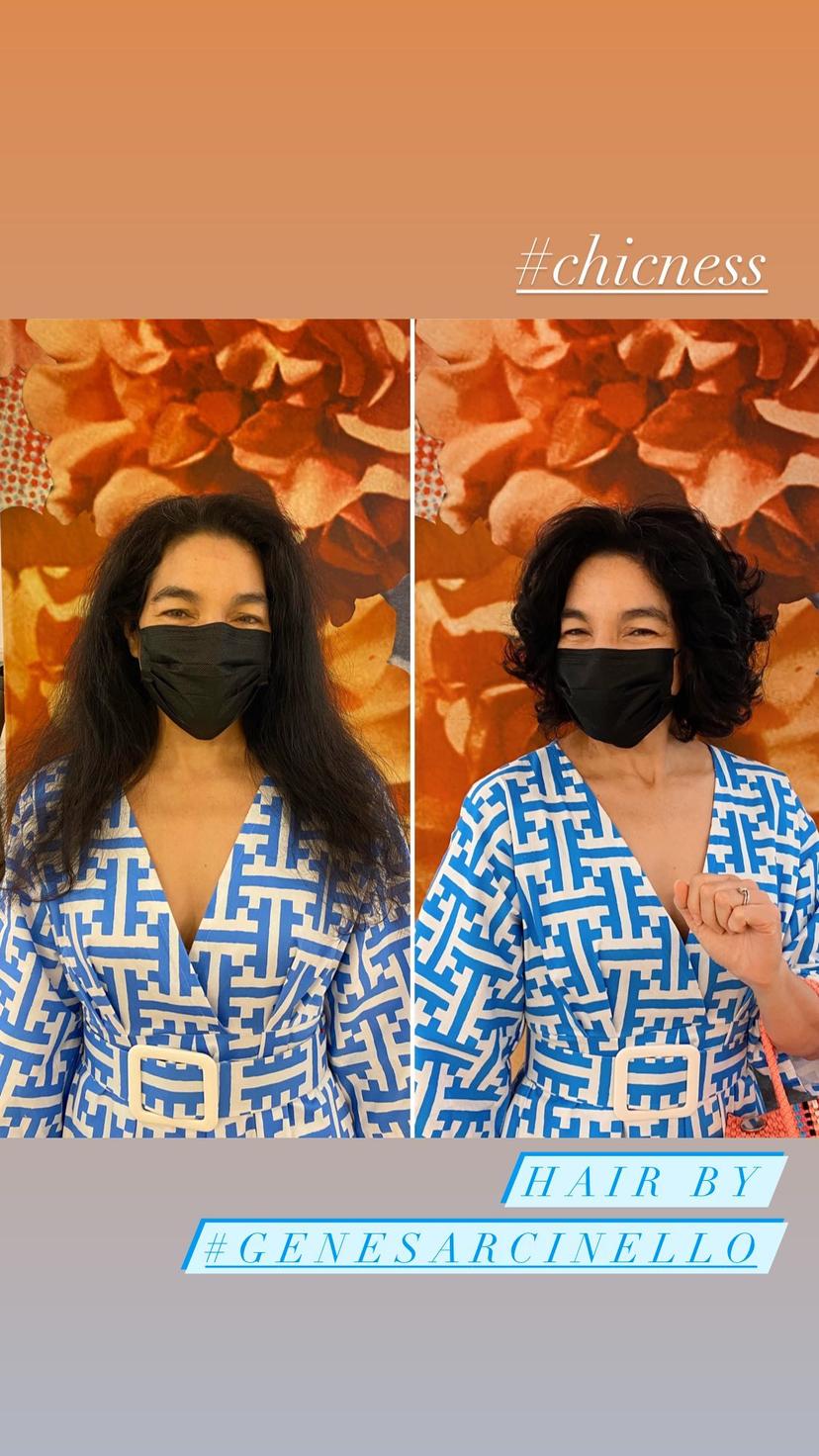 Voluminous curly bob transformation with natural texture in Manhattan, New York