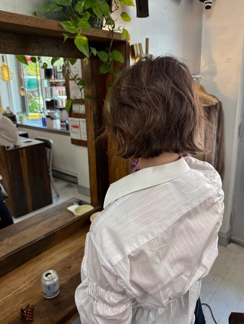A chic, short bob with natural-looking soft waves and lots of texture.