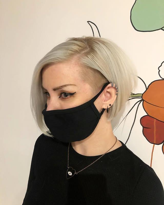 Asymmetrical bob with an edgy undercut. by The Wayward Hairdresser